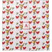 Mandolin Red Bows Holly verlaat het Berlijnse Patr Douchegordijn (Voorkant)