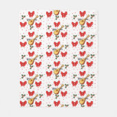 Mandolin Red Bows Holly verlaat het Berlijnse Patr Fleece Deken (Voorkant)