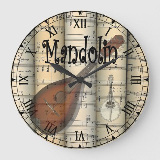 Mandolin ~ Rollend vel Music ~ Unieke ~ Grote Klok (Voorkant)