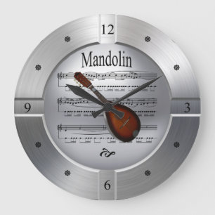 Mandolin ~ Sheet Music ~ Pensed Silver Color ~ Grote Klok