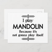 Mandolin - Speel zelf Funny Deco Music Briefkaart (Voorkant / Achterkant)