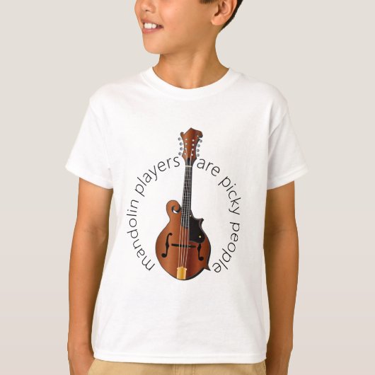 Mandolin-spelers zijn pieterische mensen t-shirt (Voorkant)