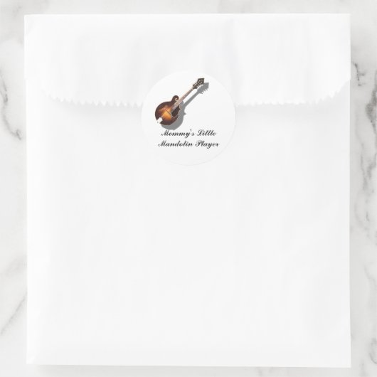 MANDOLIN-STICKER RONDE STICKER (Tas)
