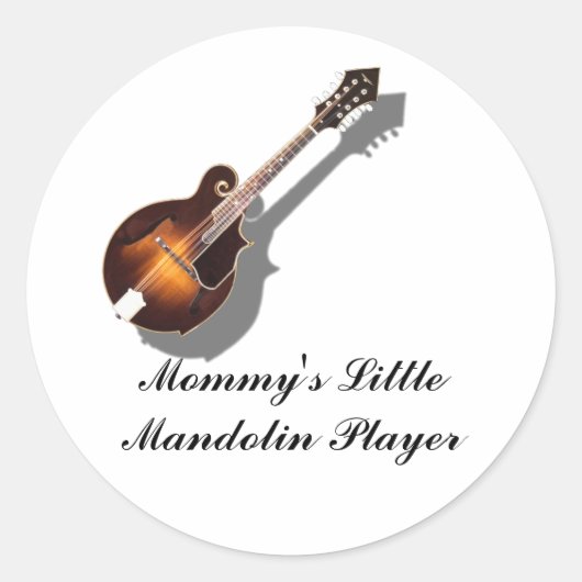 MANDOLIN-STICKER RONDE STICKER (Voorkant)