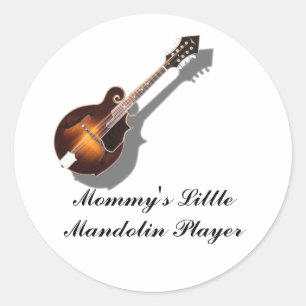 MANDOLIN-STICKER RONDE STICKER
