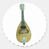  MANDOLIN-STICKER RONDE STICKER (Voorkant)