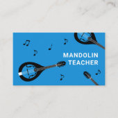 Mandolin Teacher Blue Visitekaartje (Voorkant)