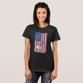 Mandolin Usa Flag Mandolin Player Mandolinist T-shirt (Voorkant volledig)