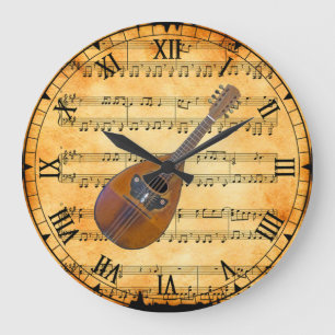 Mandolin ~ vel muziekachtergrond ~ Uniek Grote Klok