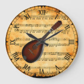 Mandolin ~ vel muziekachtergrond ~ Uniek Grote Klok (Voorkant)
