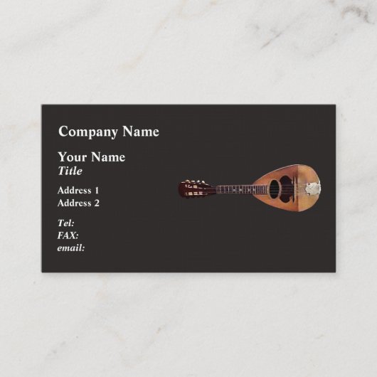 Mandolin Visitekaartje (Voorkant)