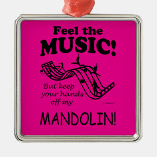 Mandolin voelt de muziek metalen ornament