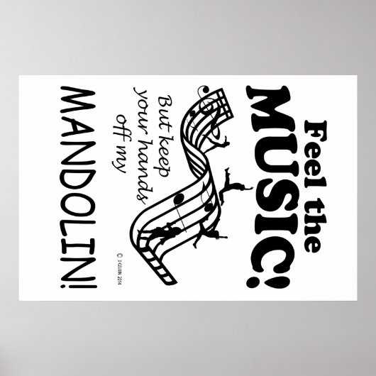 Mandolin voelt de muziek poster (Voorkant)