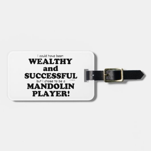 Mandolin Wealthy & Succesvol Bagagelabel (Voorkant horizontaal)