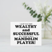 Mandolin Wealthy & Succesvol Briefkaart (Staand voorkant)