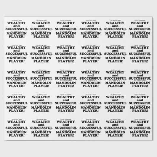 Mandolin Wealthy & Succesvol Cadeaupapier (Vlak)
