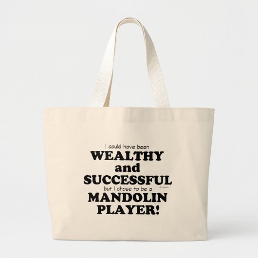 Mandolin Wealthy & Succesvol Grote Tote Bag (Voorkant)