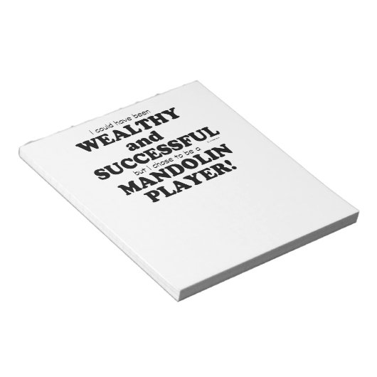 Mandolin Wealthy & Succesvol Notitieblok (Schuin)