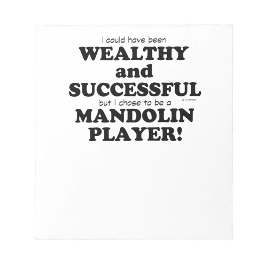 Mandolin Wealthy & Succesvol Notitieblok (Voorkant)