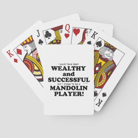 Mandolin Wealthy & Succesvol Speelkaarten (Achterkant)