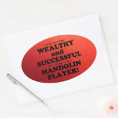 Mandolin Wealthy & Succesvolle Oval Sticker (Envelop)