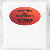 Mandolin Wealthy & Succesvolle Oval Sticker (Tas)