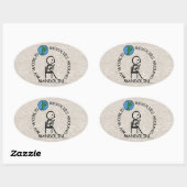 Mandolin - World revolves rond ovaal Sticker (Vel)