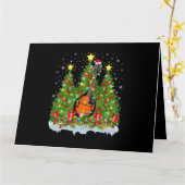 Mandolin Xmas Lights Santa Mandolin Christmas Tree Kaart (Gele Bloem)