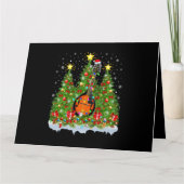 Mandolin Xmas Lights Santa Mandolin Christmas Tree Kaart (Voorkant)