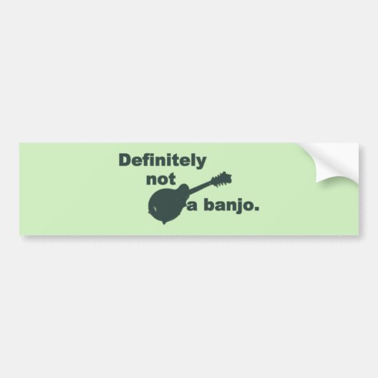 Mandolin - zeker geen banjo bumpersticker (Voorkant)