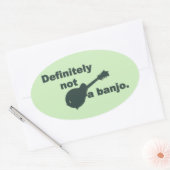 Mandolin - zeker geen banjo ovale sticker (Envelop)
