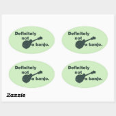 Mandolin - zeker geen banjo ovale sticker (Vel)