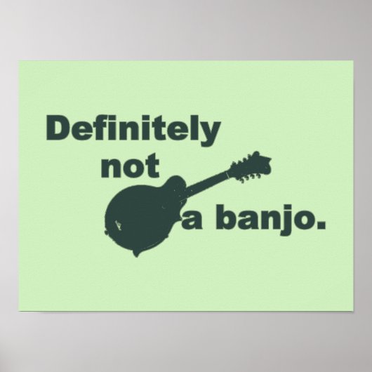 Mandolin - zeker geen banjo poster (Voorkant)