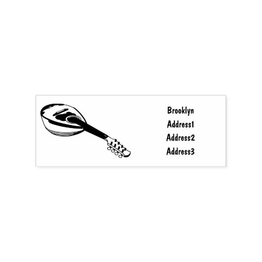 Mandoline cartoon illustratie rubberstempel (Afrduk)