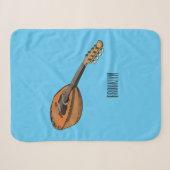 Mandoline cartoon illustratie sherpa deken (Voorkant (horizontaal))