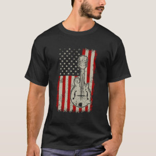 Mandoline Country Music Bluegrass Amerikaans T-shirt