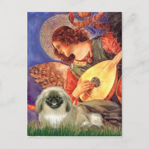 Mandoline Engel - Pekingees 1b Briefkaart