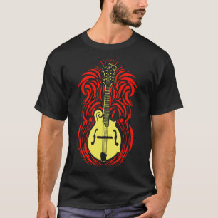 Mandoline Fire Bluegrass Music Graphic T-shirt