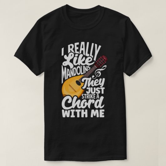 Mandoline Lover Mandolinist Ik hou echt van Mandol T-shirt (Design voorkant)