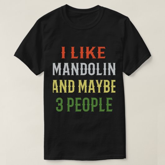 Mandoline Lover Retro Mandolin Design. Ik hou van T-shirt (Design voorkant)