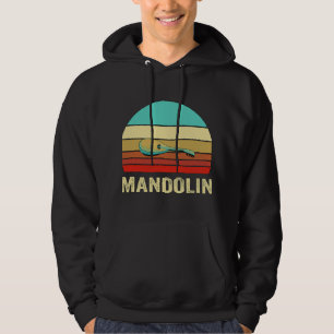 Mandoline Lover  Retro Style Sunset Mandoline Hoodie