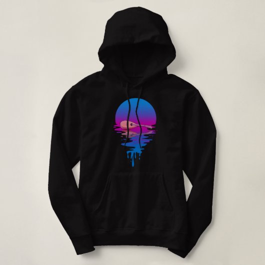 Mandoline Lover Retro Sunset Mandoline 1 Hoodie (Design voorkant)