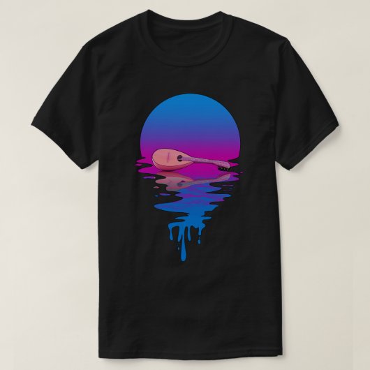 Mandoline Lover Retro Sunset Mandoline 1 T-shirt (Design voorkant)