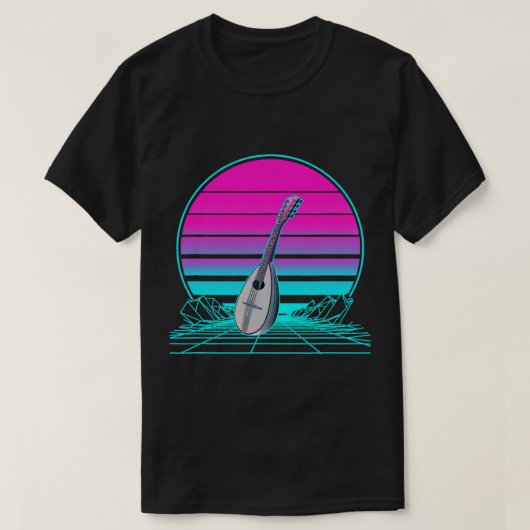 Mandoline Lover Retro Sunset Mandoline 2 T-shirt (Design voorkant)