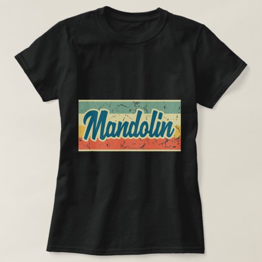 Mandoline Lover Stijl Retro T-shirt (Design voorkant)