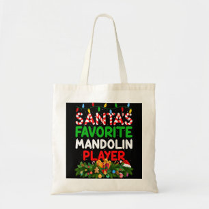 Mandoline Lover Xmas Verlichting Santas Favoriete  Tote Bag