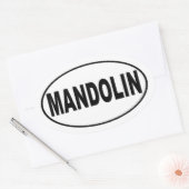 Mandoline Music Lover Ovale Sticker (Envelop)