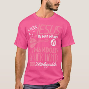 Mandoline Shirt met Jesus in haar hart mandolinist