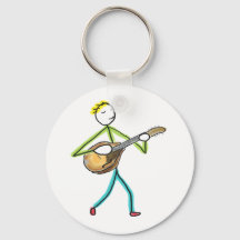 Mandoline spelende Stickman