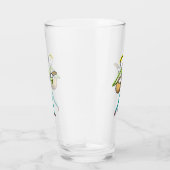 Mandoline spelende stokmannetje glas (Rechts)